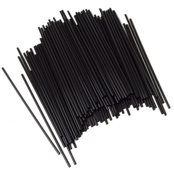 Straw 2 500 Black Cellulose Solid Drinking Tubes for Bars Catering and Hot Beverages up to 40°C 500PCS