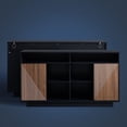 thumbnail image 7 of OAKHAM Modern Sideboard Buffet Cabinet with Sliding Door and Adjustable Shelves, Walnut, 7 of 7