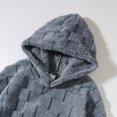 thumbnail image 4 of MIASHUI Men's Large Checkerboard Print Pullover Hoodie Fall Winter Loose Fit Casual Comfortable Long Sleeve Sweatshirt Grey,XL, 4 of 7