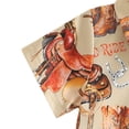 thumbnail image 6 of Wxirdiow Boy Summer Shirt Boys Short Sleeve Button Down Shirt Kids Summer Cowboy Pattern Print Beach Dress Shirts with Pockets Orange Size,18-24 Months, 6 of 6