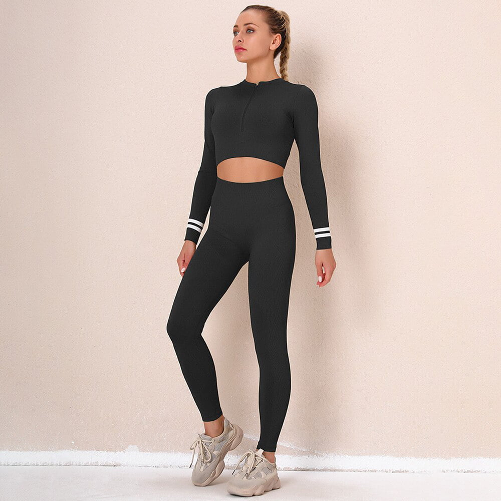 Two Piece Seamless Yoga Set Sport Outfit For Woman Gym Set