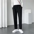 thumbnail image 3 of Pantalones de trabajo para hombre blancos, pantalones grises para hombre, oficina, elegantes, nuevos en sastrería, ropa de estilo coreano, reseñas de pantalones, muchos usan, 3 of 4