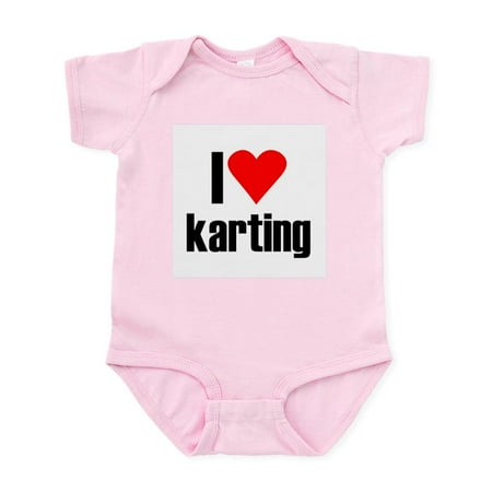 

CafePress - I Love Karting Infant Bodysuit - Baby Light Bodysuit Size Newborn - 24 Months