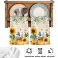 thumbnail image 5 of Sunflowers Kitchen Towels Set of 2, Yellow Floral Bees Green Leaves Watercolor Absorbent Dish Towels for Kitchen, Microfiber Hand Towel, Quick Drying Tea Towel for Cleaning Decorative Dishcloths, 5 of 7