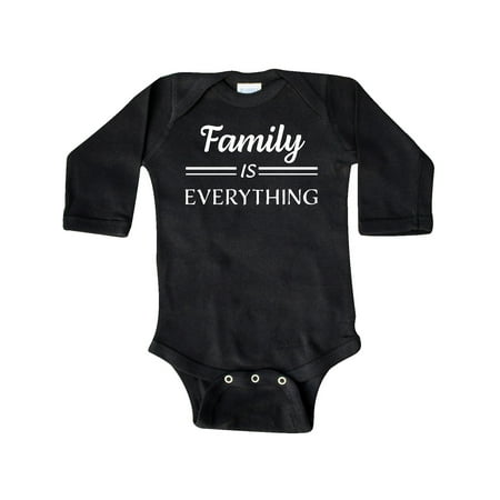 

Inktastic Family Is Everything in White Text Gift Baby Boy or Baby Girl Long Sleeve Bodysuit