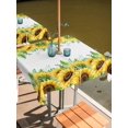 thumbnail image 2 of Outdoor Tablecloth with Umbrella Hole for Patio/Picnic/Party/Camping, Summer Sunflowers Waterproof Table Cloth Square Cover Washable, Botanical Yellow Flowers Leaves Plants (54"x 54"), 2 of 8