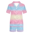 thumbnail image 7 of Enjoytime Cute Pajama Sets for Women Print Comfy 2 Piece Sleepwear Short Sleeve Button Down Shirts with Shorts Loungewear Set, 7 of 7