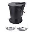 thumbnail image 1 of Herramienta de cubo para extinguir carbón de barbacoa, 16,5x17 pulgadas, resistente para acampar al aire libre, Pedal, tapa de apertura, horno de, 1 of 8