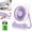 Lighted Purple, variant on Portable Desk Fan with LED Light, USB Rechargeable Personal Fan, Ultra Quiet 5-Speed Fan, 180° Adjustable Foldable Design, Digital Power Display, Mini Desktop Fan for Office, Bedroom, Home, Travel