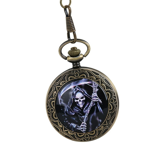 Vintage Pocket Watch Ghost Pocket Watch Chain Retro Pocket Watch