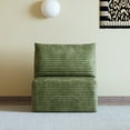 thumbnail image 2 of LiviNest Green Corduroy Armchair: No Assembly Required Compact Modern Lounge Chair for Small Spaces - Plush Supportive Seat with High Resilience Foam for Home Office & Living Room Reading Nook, 2 of 5