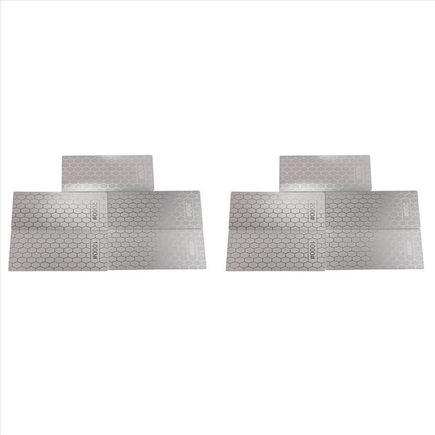 Piedras de Afilar de Diamante, 10 Placas de Afilar de Diamante con Placa de Superficie de Panal de Grano 200/400/600/1000/2000