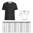 thumbnail image 3 of Black White Polka Dots T-Shirt O Neck Retro Print Big Size T-Shirts Short Sleeve Tees Womens Sexy Pretty Design Clothin, 3 of 5