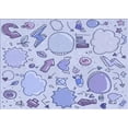 thumbnail image 1 of Ahgly Company Indoor Rectangle Patterned Heavenly Blue Area Rugs, 4' x 6', 1 of 6