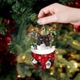 thumbnail image 2 of Christmas Decorations Acrylic Stockings for Cats - Tree Hangs Festive Crafts Unique Holiday for Home Decoration, 2 of 4