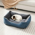 thumbnail image 4 of Royalcraft Small Dog Bed with Anti-slip Bottom, Cat Bed with Removable Washable Cover, Plush Pet Bed for Dogs and Cats, Cute Dog Pillow Bed, Calming Cat Couch Bed for Indoor, Outdoor, Blue, 4 of 8