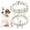 White, variant on 2 Pcs Small Dog Cat Pearl Collars and Pearl Necklace Set Cute Pet PU Leather Collars Necklace with Crystal Rhinestone for Dogs Cats Puppy Kitten Party Wedding Birthday
