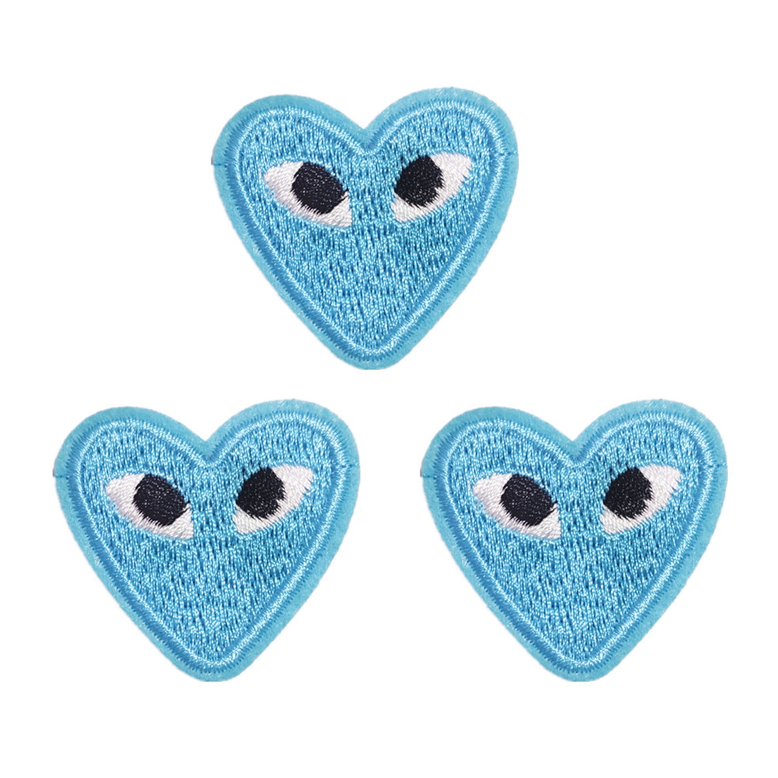Iron On Patch Hearts 1" BLUE HEART 
