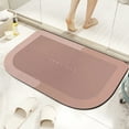 thumbnail image 4 of Cinvoph Diatomite Bath Mat, Soft Absorbent Bathroom Rug Non Slip, Quick Dry, Machine Washable Floor Carpet for Tub Shower, Home Decor 16"x24" Pink, 4 of 6