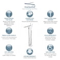 thumbnail image 3 of Transolid T4250-WH/BN Blythe Floor Mounted Tub Filler with Hand Shower in White/Brushed Nickel, 3 of 15