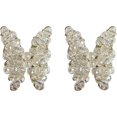 thumbnail image 1 of 1 Paire S925 Argent Aiguilles Papillon Boucles Doreilles, Mode Temprament Tiss Main Papillon Boucles Doreilles, 1 of 5