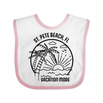 Inktastic Summer Vacation Mode St. Pete Beach Florida Boys or Girls Baby Bib