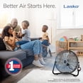 thumbnail image 2 of Lasko QuickMount 20" High Velocity Floor Fan and Wall Fan for Large Rooms, 3 Speeds, Pivoting Head, Metal Blades, 2264QM, 2 of 11