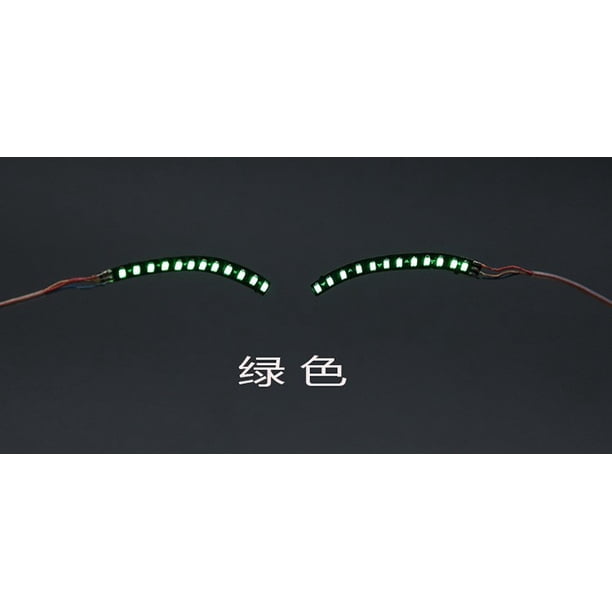 Tiras de Luz Led Halloween Iluminación Led Pestañas Falsas Tira de Maquillaje Luminosa Lámpara Pestañas Pegatinas Doble Párpado Club Bar Accesorios de Maquillaje Baile Luz Led Falsa E Led Luz Barra