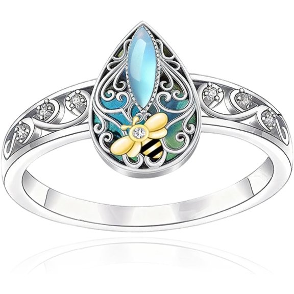 JUSORA Dragonfly Filigree Ring Sterling Silver Rings Gifts for Women Jewelry