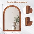thumbnail image 3 of Gymax 24'' x 35'' Rustic Wall Mounted Decorative Mirror w/Solid Acacia Wood Frame, 3 of 10
