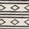 thumbnail image 5 of SAFAVIEH Micro-Loop Briony Diamond Striped Wool Runner Rug, Ivory/Charcoal, 2'3" x 7', 5 of 6
