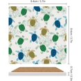 thumbnail image 3 of GZHJMY Square Drink Coasters, 1 Pcs Colorful Sea Turtle Pattern Absorbent Ceramic Coffee Coasters for Drinks with Cork Base Housewarming Gift for Home Decor, 3 of 6
