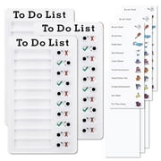 Kaitek Sliding Routine & Kids Chore Chart, Reusable ToDo List, Planning Board & Reminder, White, 3 pcs