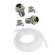 thumbnail image 2 of 6 piezas de accesorios: 5 piezas de conexión de púas para radiador de refrigeración por agua y 1 pieza de tubo de PVC para CPU y GPU, adaptador de bloque de refrigeración por agua., 2 of 8