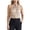 Khaki, variant on Deago Women's Elegant Twist Front Halter Sleeveless Satin Tank Tops Keyhole Back Summer Blouses Shirt
