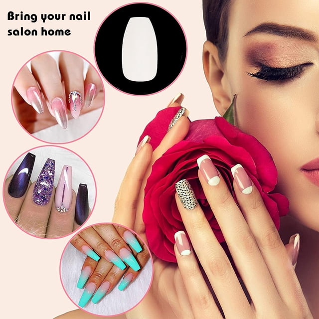 NUOLUX 500Ud DIY False Nail Simple Para Decorar Y Personalizar
