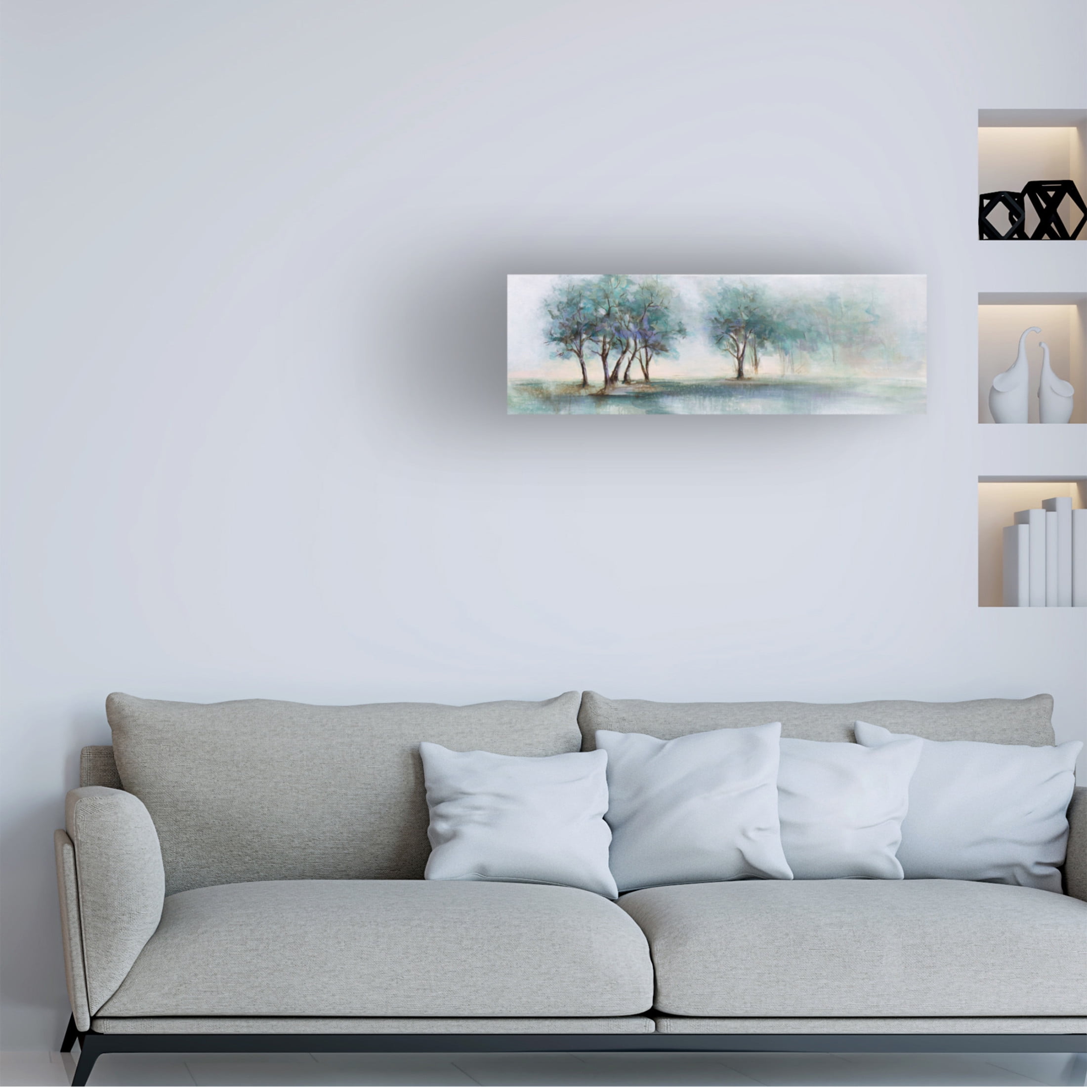 Canvas Wall Art - Karen Hale 'Dawn Light' Wall Art for Living Room, Bedroom, or Office Décor by Trademark Fine Art - 19 x 6 Inches