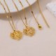 thumbnail image 5 of Zircon Flower Heart Initials Necklaces For Women Stainless Steel Heart Lover Gold Color Letter Chain Collar Necklace Jewelry, 5 of 5