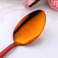 thumbnail image 4 of 12-Piece Stainless Steel Dinner Spoons with Flower Edge, Stainless Steel Dinner Spoons Set, Spoon Dessert Spoons for Home, Kitchen or Restaurant - 7.3 Inches-Red, 4 of 6