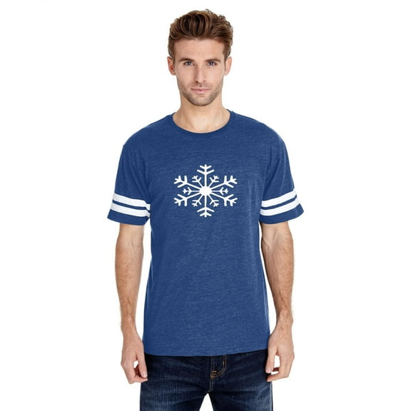 MmF - Mens Football Fine Jersey T-shirts - Snowflake Christmas New Year