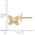 thumbnail image 3 of 14K Yellow Gold Polished Butterfly Post Earrings (7.45 X 9.25) Made In Spain ye1754, 3 of 5
