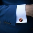 thumbnail image 4 of Peony Elegant Dress Shirt Cufflinks Set Made of Stainless Steel for Formal Occasions, 4 of 6