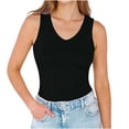 thumbnail image 5 of Tank Tops for Women Women Casual Round Neck Solid Color Pullover Fitness Sports Sleeveless T Shirt Blouse Top Black XXL, 5 of 9