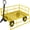 1200 lbs | Yellow, variant on Gaderth 1200 LBS Capacity Utility Steel Garden Cart, Outdoor Wagon with 13" Tires&2-in-1 Handle, Heavy Duty Pullable Garden Wagon Yard Cart, Mesh Garden Wagon with Removable Sides