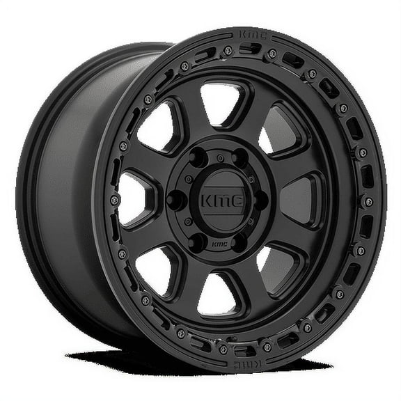 KMC Aluminum Rim KM548 CHASE 20X9in Satin Black with Gloss Black Lip Finish, KM54829050700