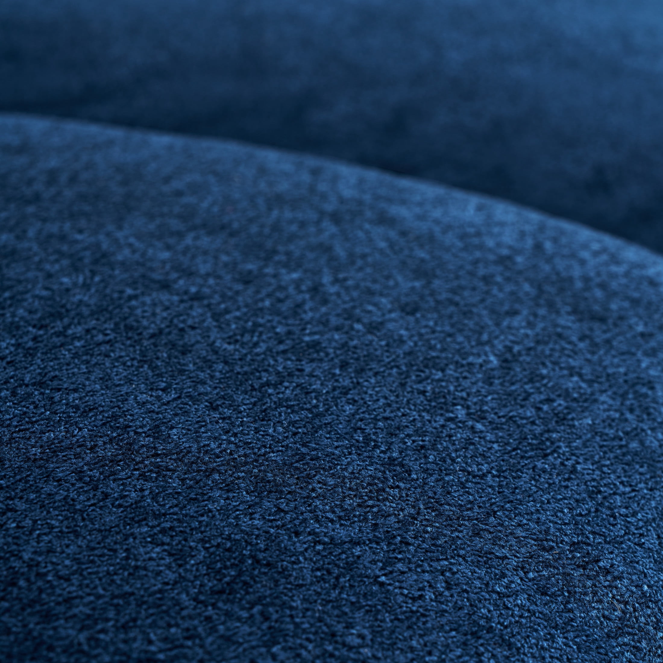 Christopher Knight Home Modern Round Velvet Pumpkin Ottoman, Plush Upholstered Footstool, Navy Blue