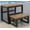 Rustic Brown, variant on 3-in-1 Step Stool for Adults Kids, Waterproof Heavy Duty Bed Step with Small Stackable Chair, All Weather Compact Portable Foot Stool for Kitchen Bathroom Bedroom Indoor Outdoor, Black