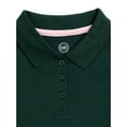 thumbnail image 2 of Wonder Nation Girls School Uniform Interlock Short Sleeve Polo Shirt, 2-Pack, Sizes 4-18 & 10-16 Plus, 2 of 3