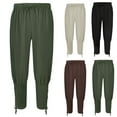 thumbnail image 2 of Yuanlook Cotton Linen Harem Pants for Women High Waisted Drawstring Loose Fit Casual Pants Size S-XXXL, 2 of 7
