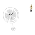 thumbnail image 1 of Reloj de pared acrílico con números arábigos y estatua de resina abstracta para cocina, estudio, granja, oficina., 1 of 8